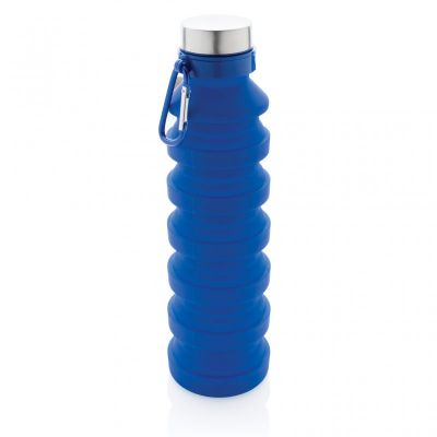 Leakproof collapsible silicone bottle with lid