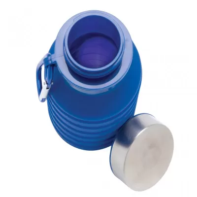 Leakproof collapsible silicone bottle with lid