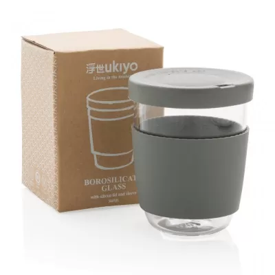 Ukiyo borosilicate glass with silicone lid and sleeve