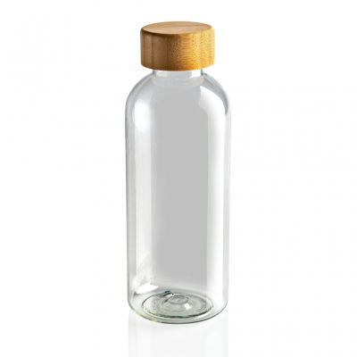 GRS RPET bottle with bamboo lid