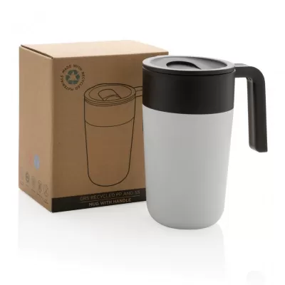 GRS Recycled PP and SS mug with handle