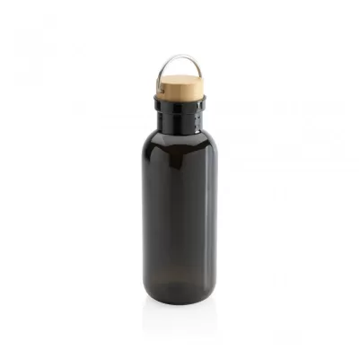 GRS RPET bottle with bamboo lid and handle