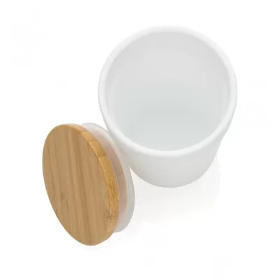 GRS certified recycled PP mug with bamboo lid