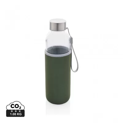 Glass bottle with neoprene sleeve