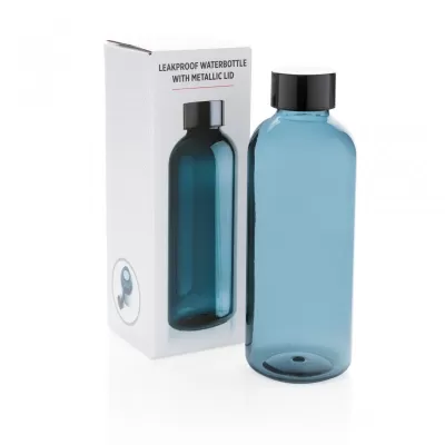 Leakproof water bottle with metallic lid