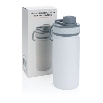 Vacuum stainless steel bottle with sports lid 550ml