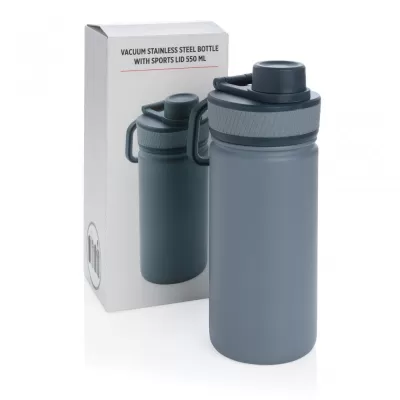 Vacuum stainless steel bottle with sports lid 550ml