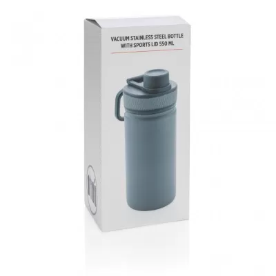 Vacuum stainless steel bottle with sports lid 550ml