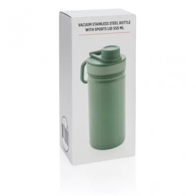 Vacuum stainless steel bottle with sports lid 550ml