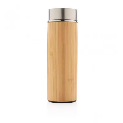 Leak proof bamboo vacuum bottle