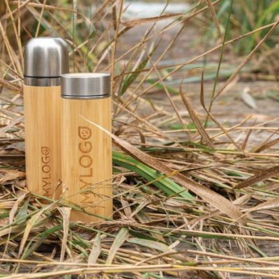 Leak proof bamboo vacuum bottle