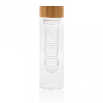 Infuser bottle with bamboo lid