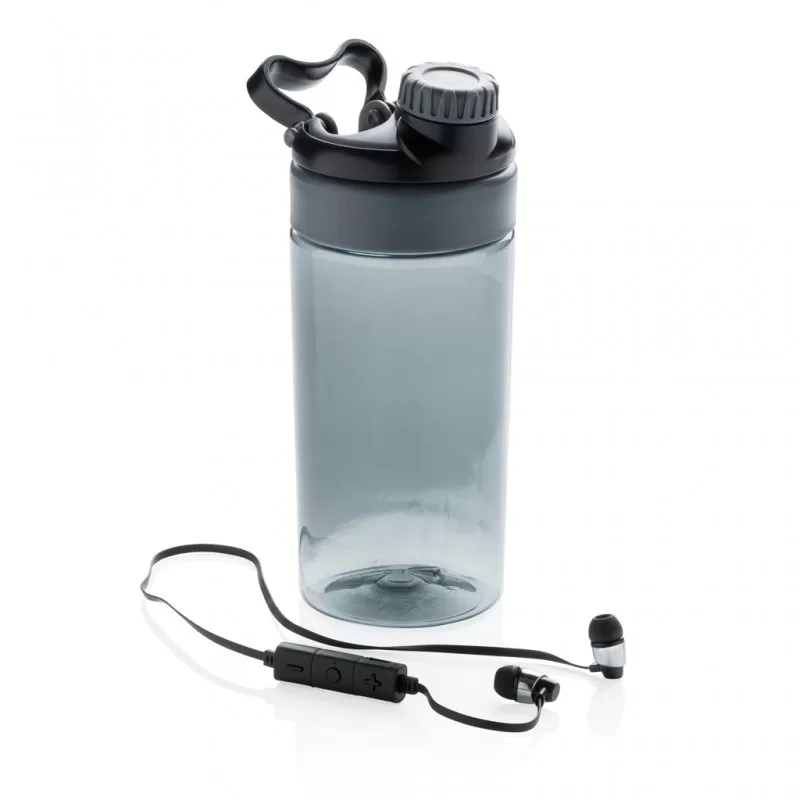 Leakproof bottle with wireless earbuds