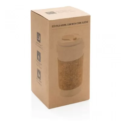 PLA 400ml can with cork sleeve