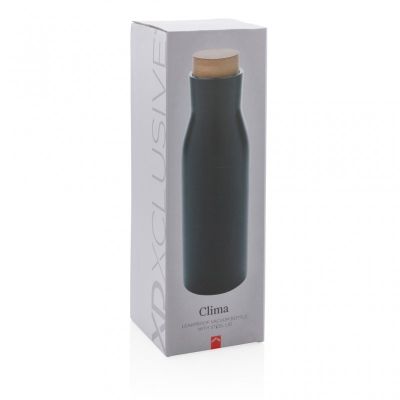 Clima leakproof vacuum bottle with steel lid