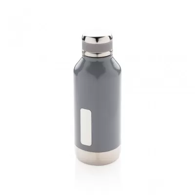 Leak proof vacuum bottle with logo plate