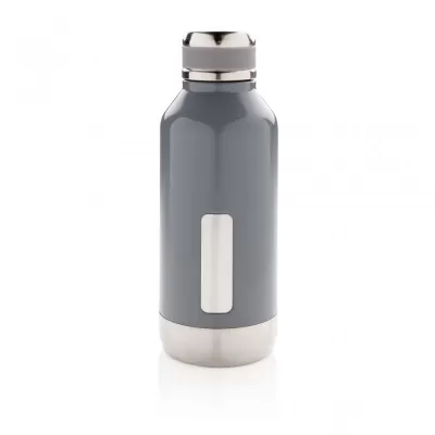 Leak proof vacuum bottle with logo plate