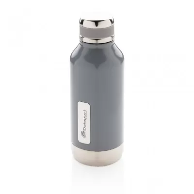 Leak proof vacuum bottle with logo plate