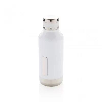 Leak proof vacuum bottle with logo plate