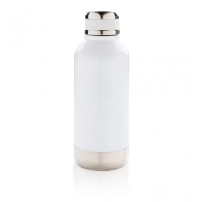 Leak proof vacuum bottle with logo plate