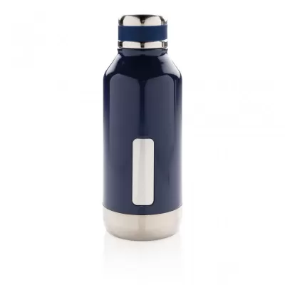 Leak proof vacuum bottle with logo plate