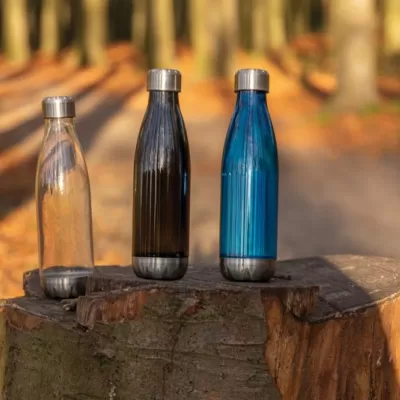 Leakproof water bottle with stainless steel lid