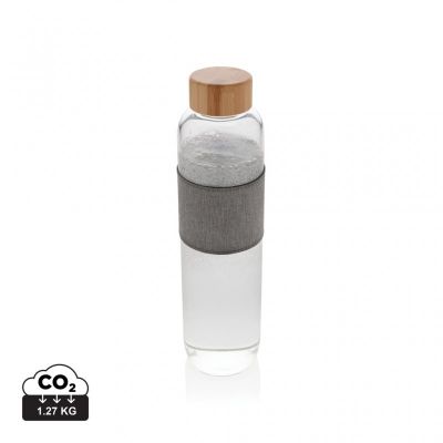 Impact borosilicate glass bottle with bamboo lid