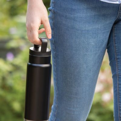 Leakproof vacuum on-the-go bottle with handle