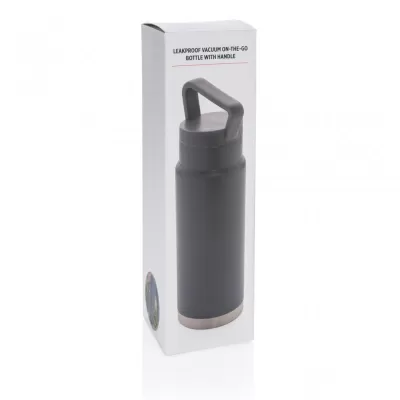 Leakproof vacuum on-the-go bottle with handle