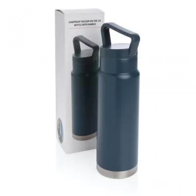 Leakproof vacuum on-the-go bottle with handle