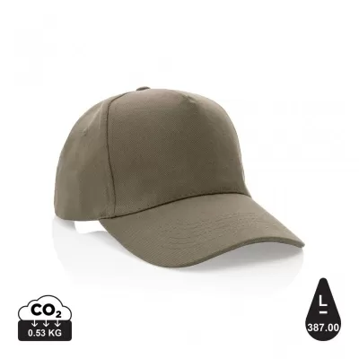 Impact 5panel 280gr Recycled cotton cap with AWARE™ tracer