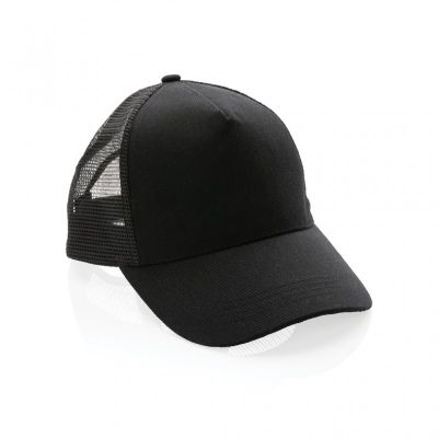 Impact AWARE™ Brushed rcotton 5 panel trucker cap 190gr