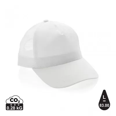 Impact AWARE™ Brushed rcotton 5 panel trucker cap 190gr