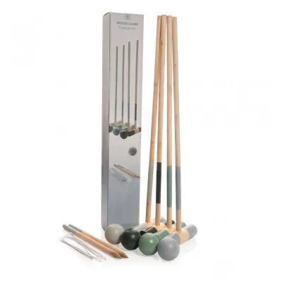 Wooden croquet set