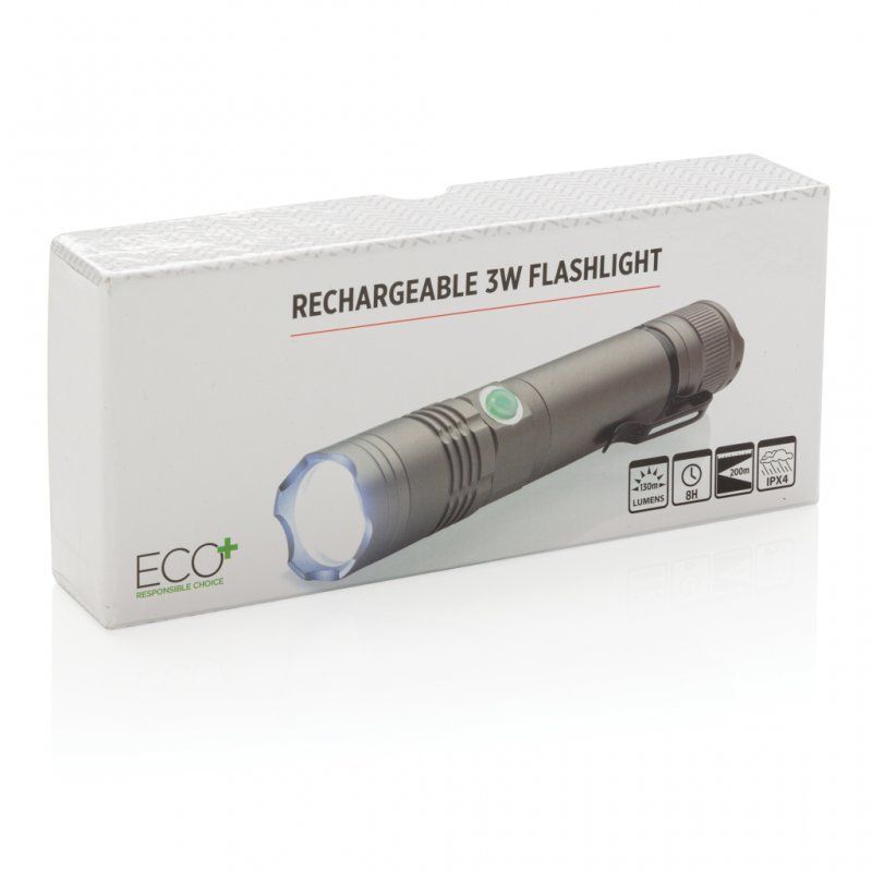 Rechargeable 3W flashlight
