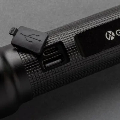 RCS recycled aluminium USB-rechargeable heavy duty torch