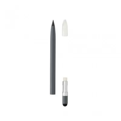 Aluminum inkless pen with eraser