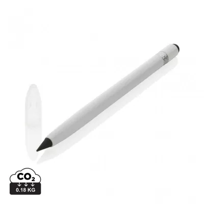 Aluminum inkless pen with eraser