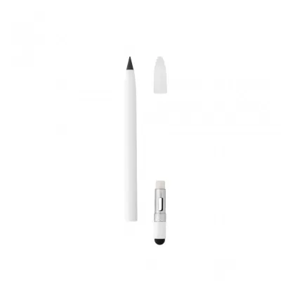 Aluminum inkless pen with eraser