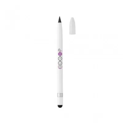 Aluminum inkless pen with eraser