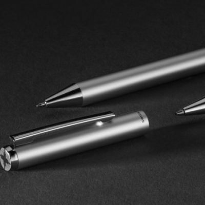 Swiss Peak Cedar RCS certified recycled aluminum pen set