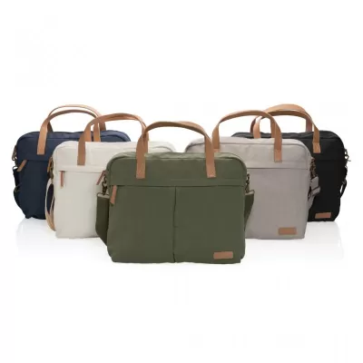 Impact AWARE™ 16 oz. recycled canvas laptop bag