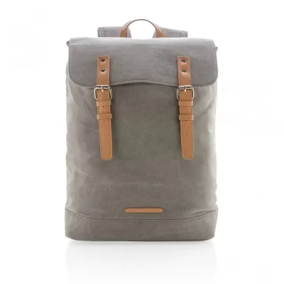 Canvas laptop backpack PVC free