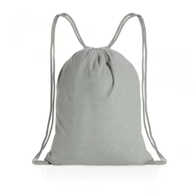 Impact AWARE™ recycled cotton drawstring backpack 145g