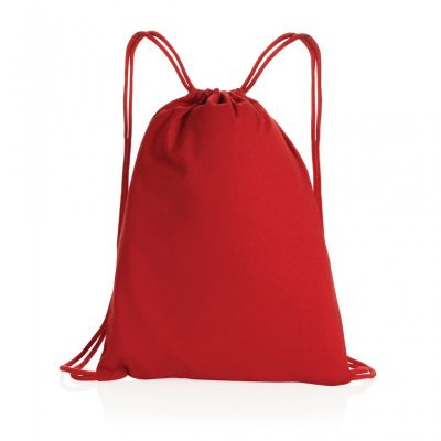 Impact AWARE™ recycled cotton drawstring backpack 145g