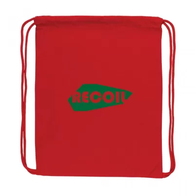 Impact AWARE™ recycled cotton drawstring backpack 145g