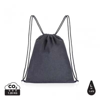 Impact AWARE™ recycled denim drawstring backpack