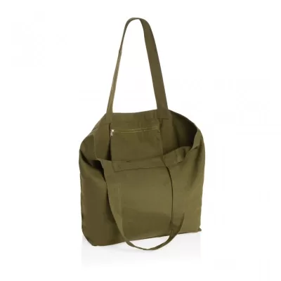 Impact Aware™ 240 gsm rcanvas shopper w/pocket undyed