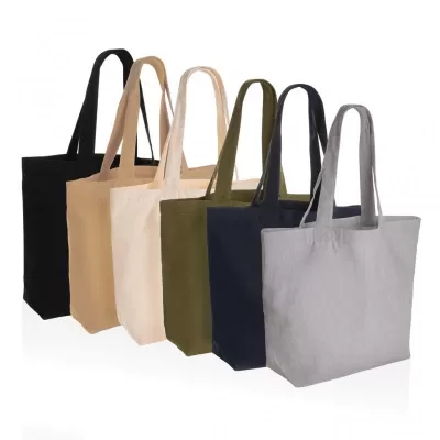 Impact Aware™ 240 gsm rcanvas shopper w/pocket undyed