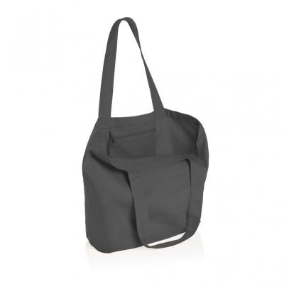 Impact Aware™ 240 gsm rcanvas shopper w/pocket undyed